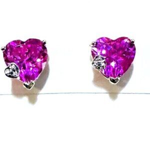 Estate Solid 417 10k Yellow Gold Genuine 2.50 CTW Pink Topaz Earrings
